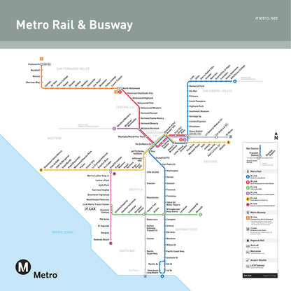 Los Angeles Metro Original Station Map Poster