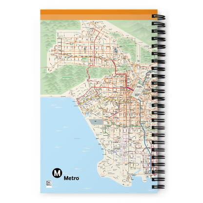 Los Angeles Metro System Map Spiral Notebook