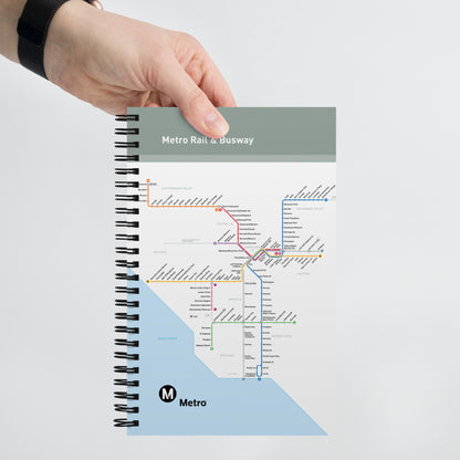 Los Angeles Metro Transit Map Spiral Notebook