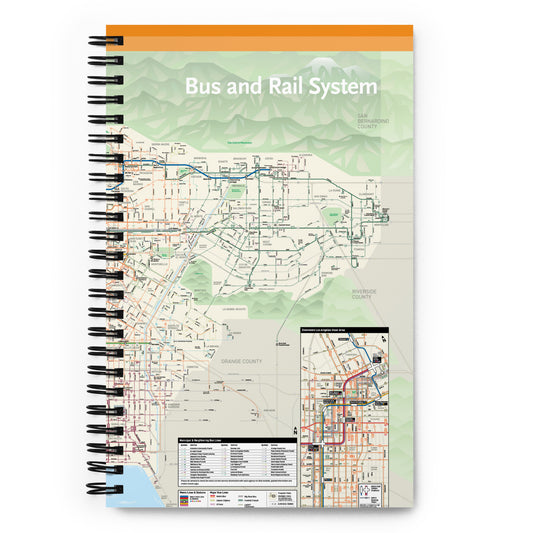 Los Angeles Metro System Map Spiral Notebook