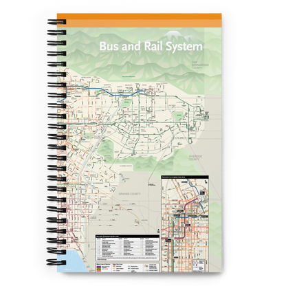 Los Angeles Metro System Map Spiral Notebook