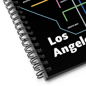 Los Angeles Dark Mode Map Spiral Notebook