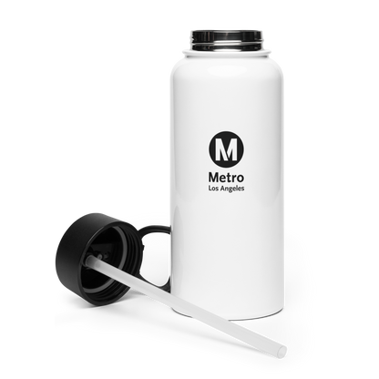 Los Angeles Metro Stainless Steel Water Bottle with Straw Lid