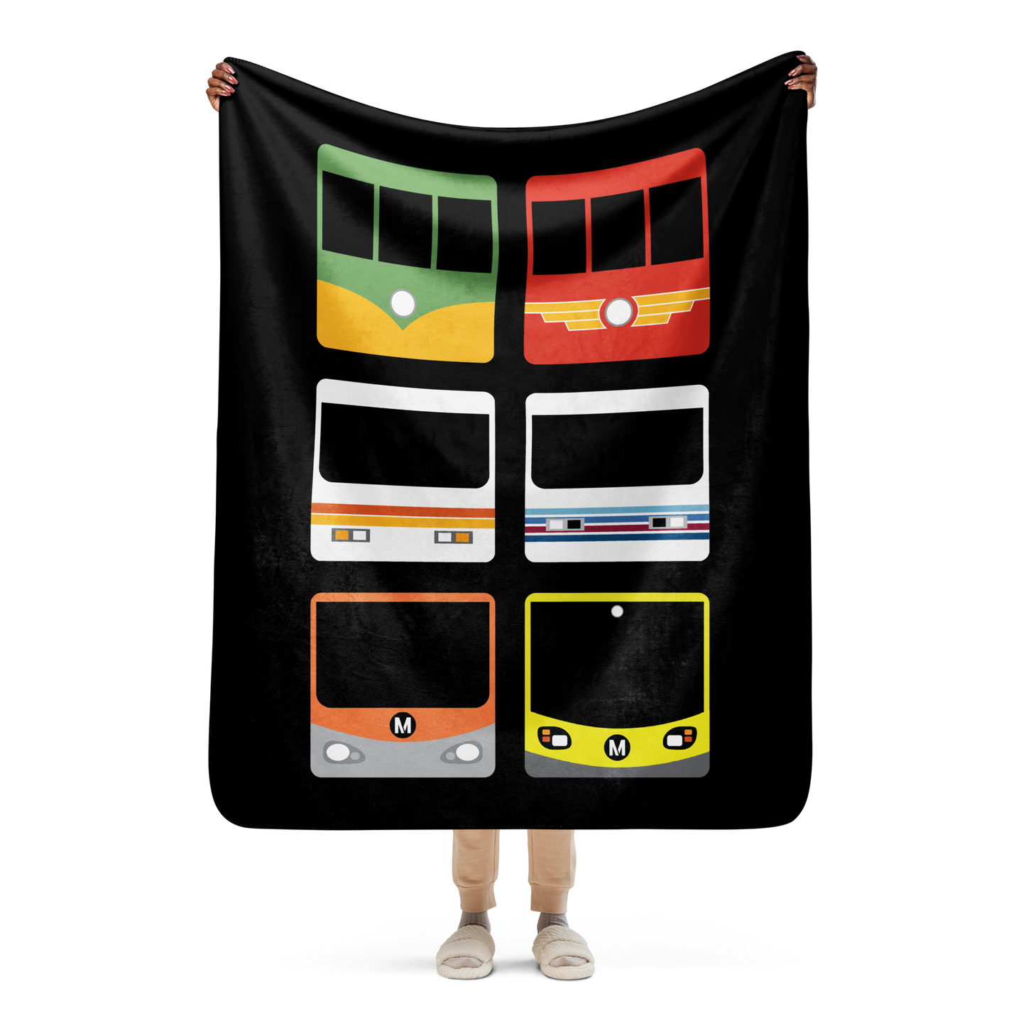 Metro Past and Present Sherpa Blanket