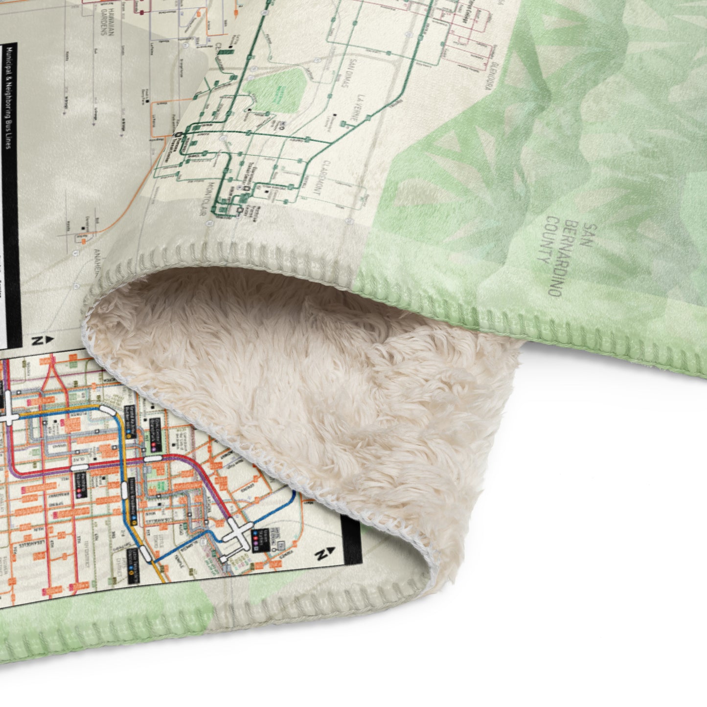 Los Angeles Metro System Map Sherpa Blanket