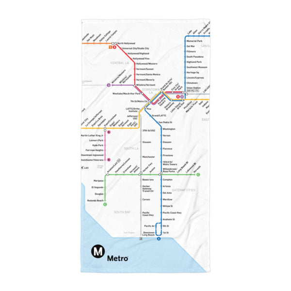 Go Metro Map Towel