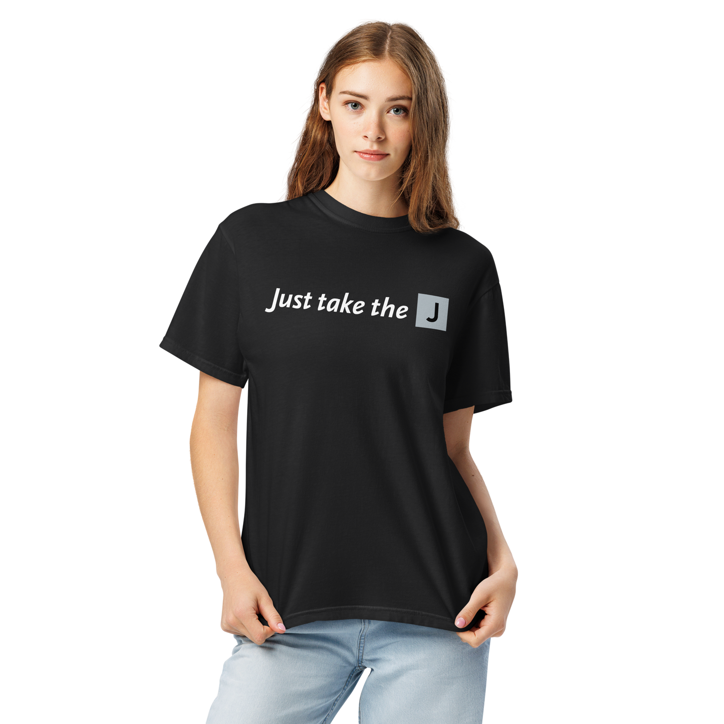 Just Take the J Unisex Heavyweight T-shirt - Metro Shop