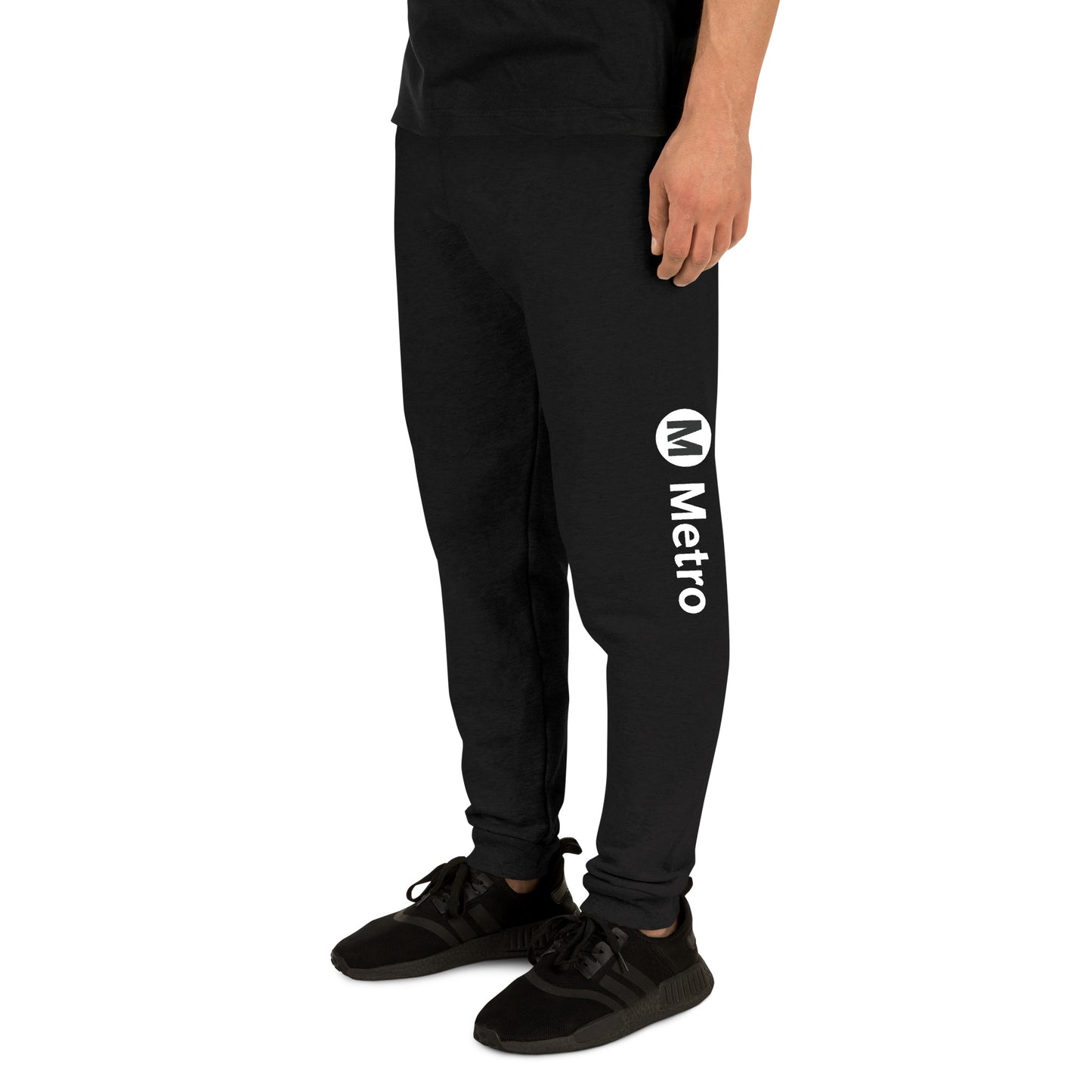 Metro Logo Black Joggers - Metro Shop