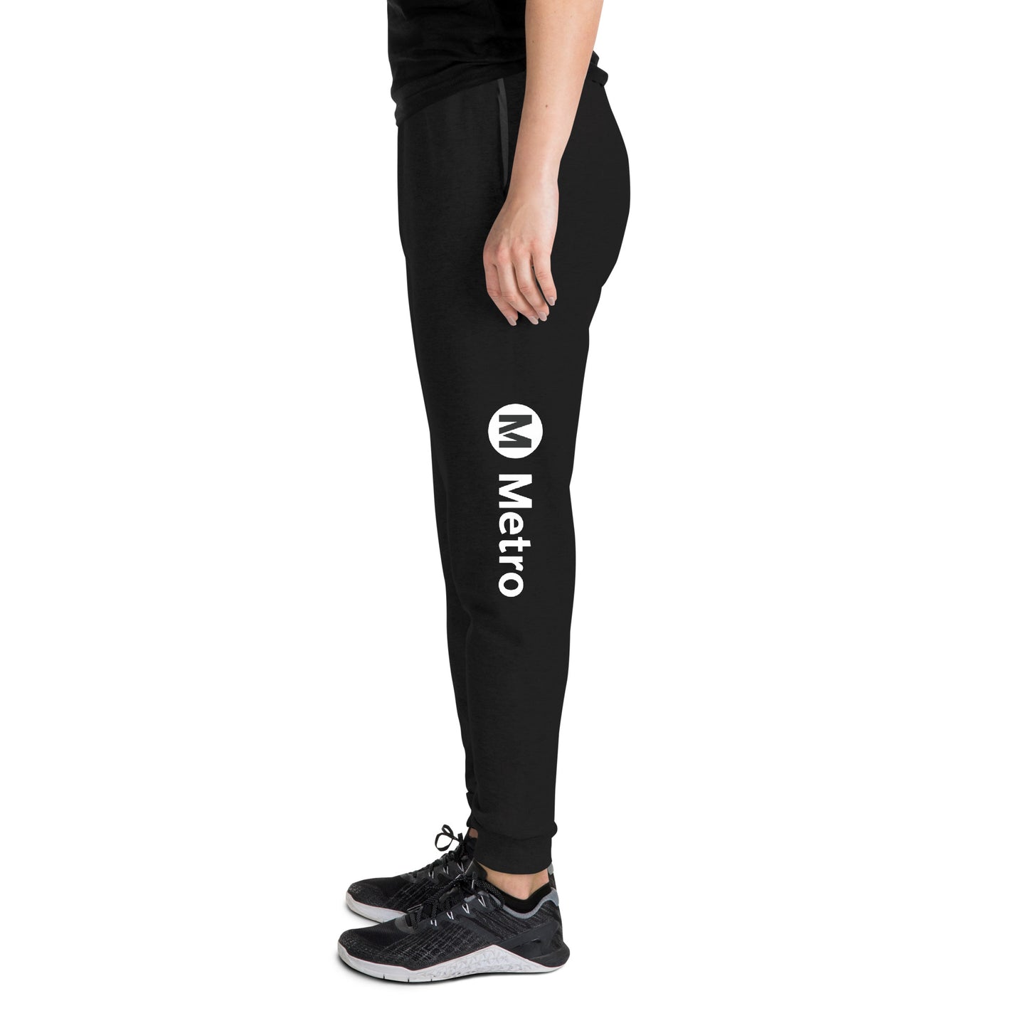 Metro Logo Black Joggers - Metro Shop