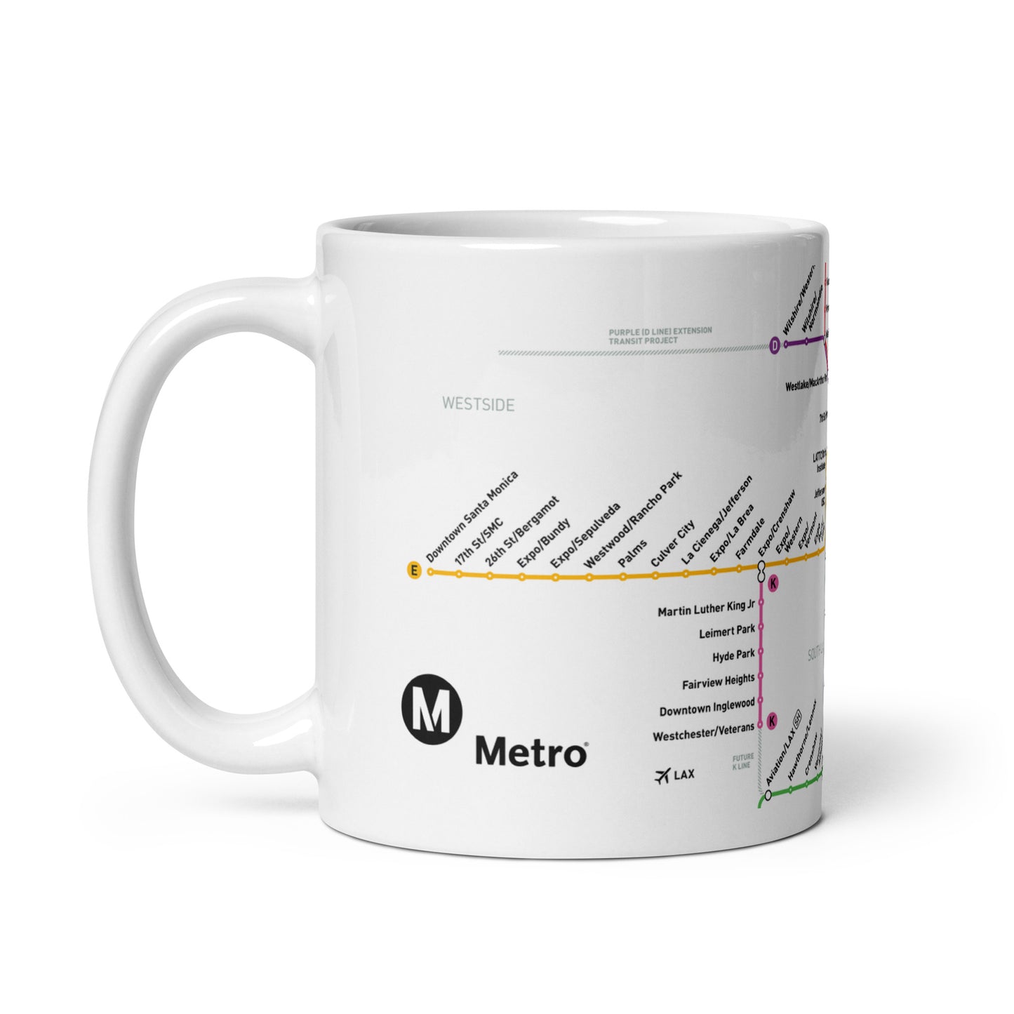 Los Angeles Metro Transit Map Mug