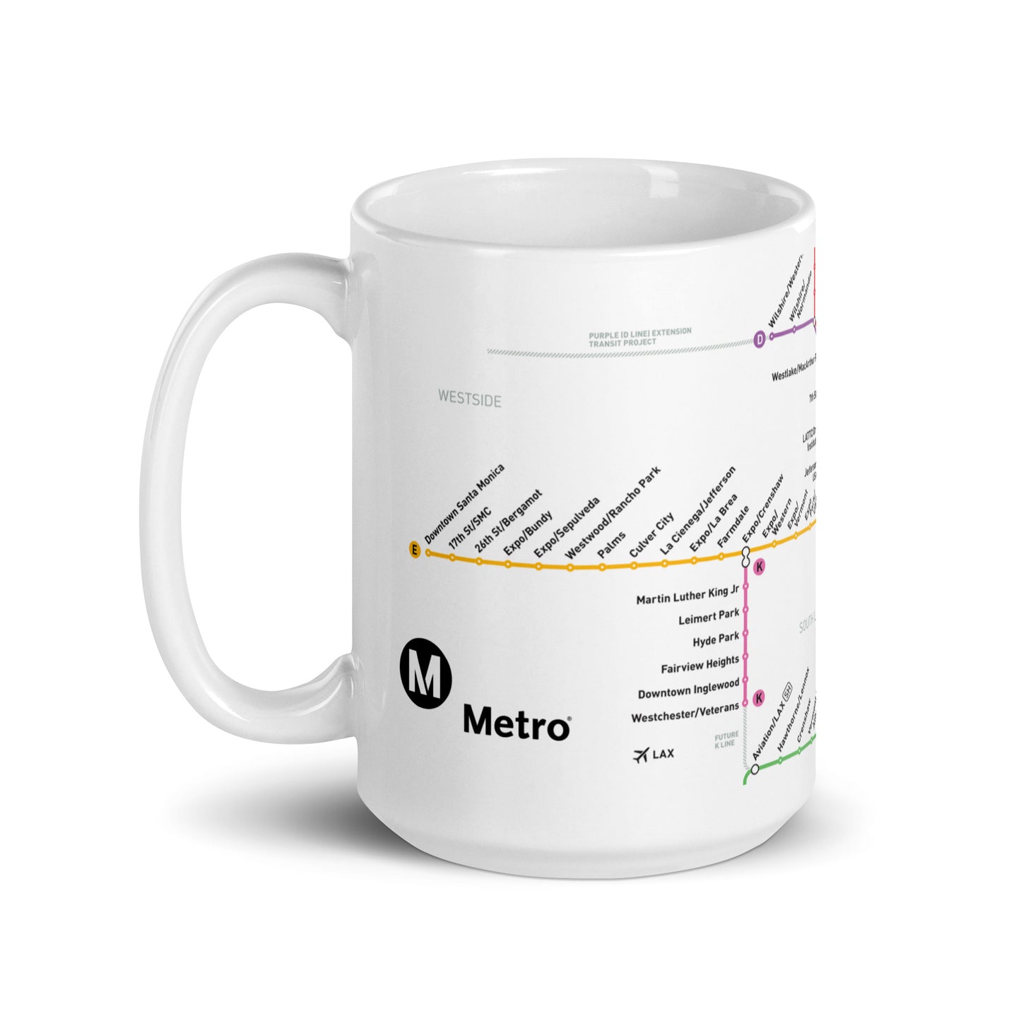 Los Angeles Metro Transit Map Mug