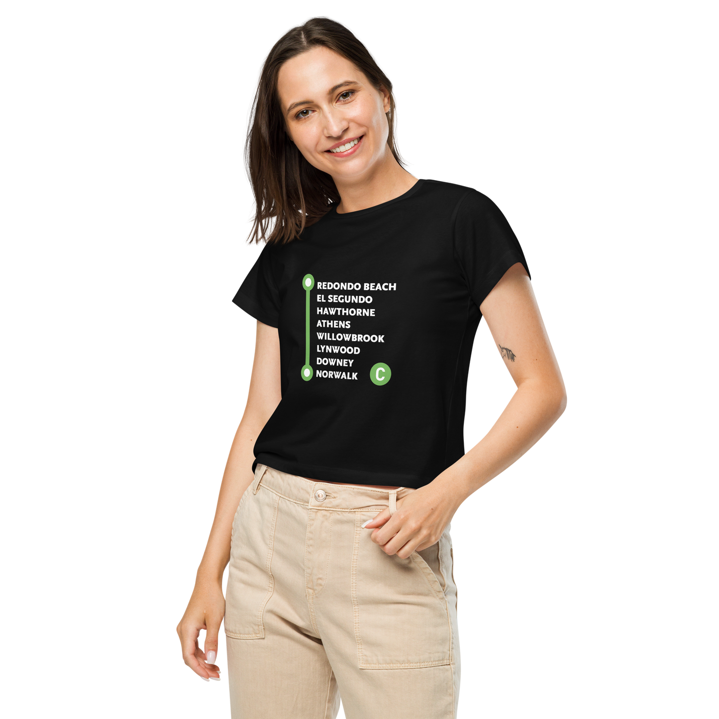 C Line Neighborhoods Women’s High-Waisted T-shirt