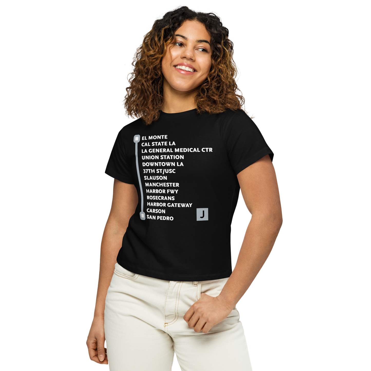 J Line Neighborhoods Women’s High-Waisted T-shirt