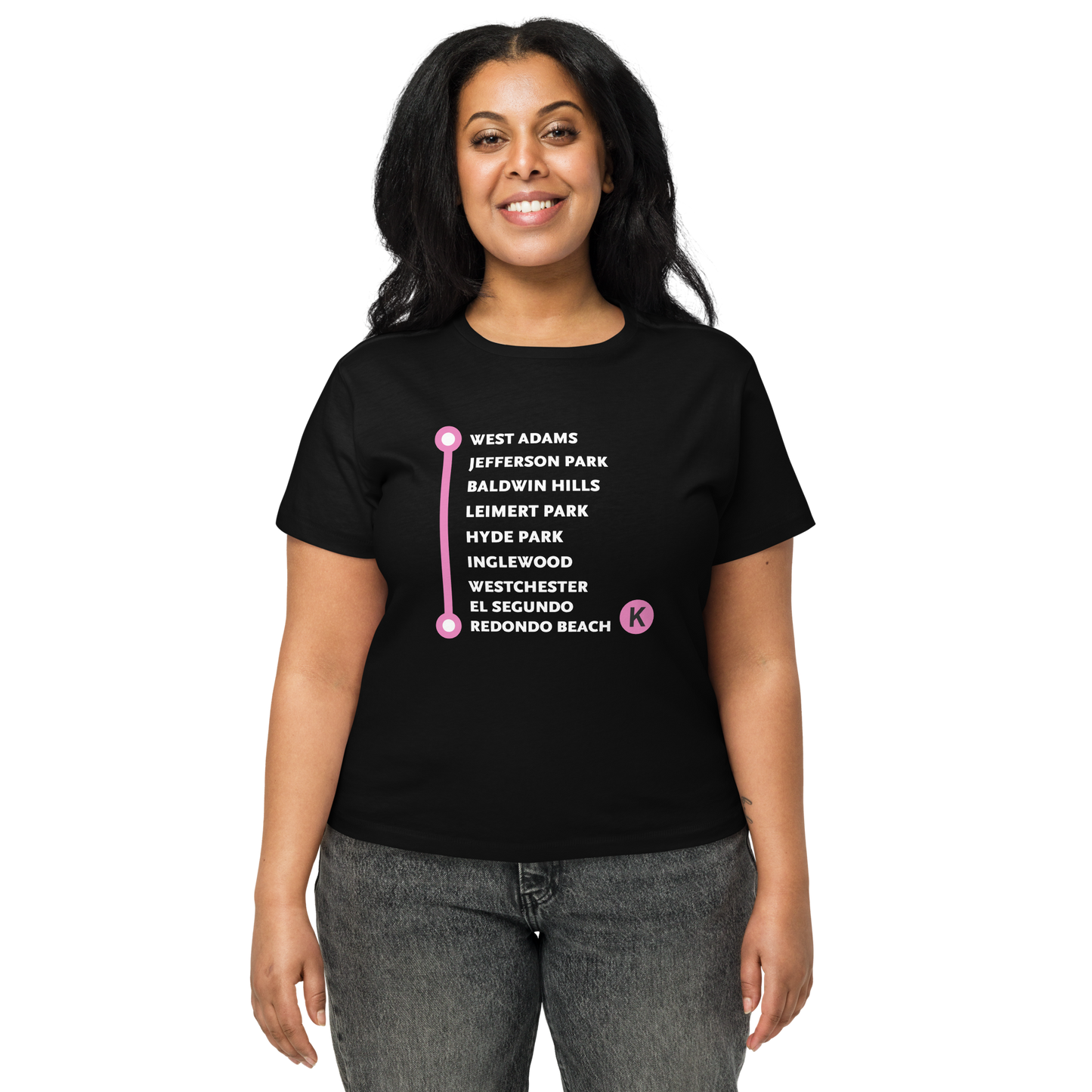 K Line Neighborhoods Women’s High-Waisted T-Shirt