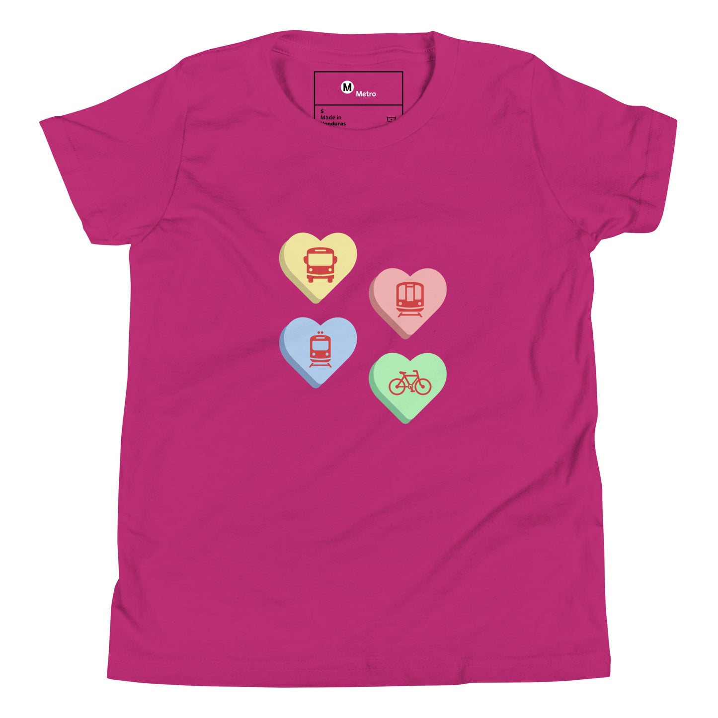 Kids Multimodal Transit Hearts T-Shirt