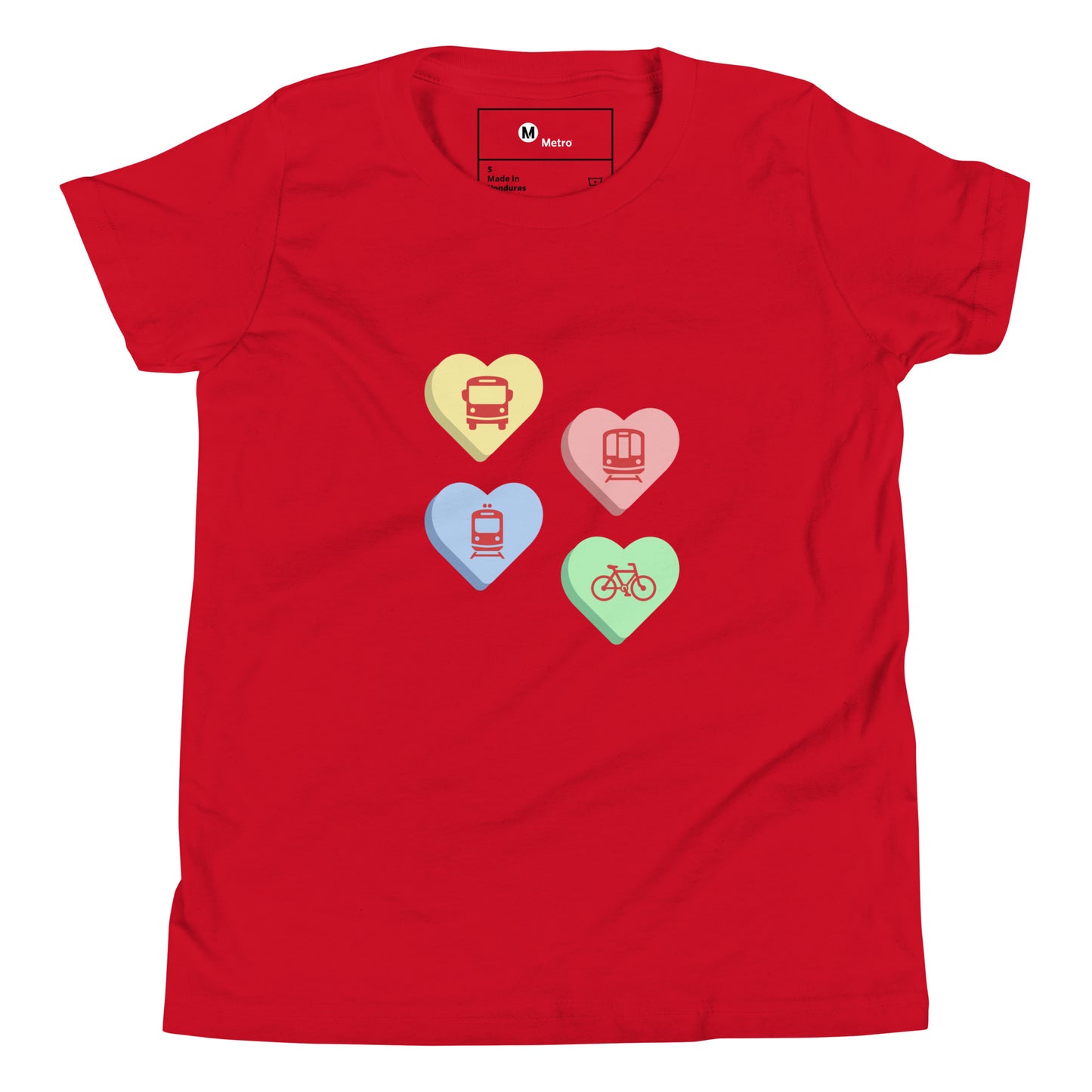 Kids Multimodal Transit Hearts T-Shirt