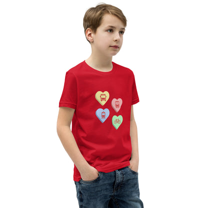 Kids Multimodal Transit Hearts T-Shirt