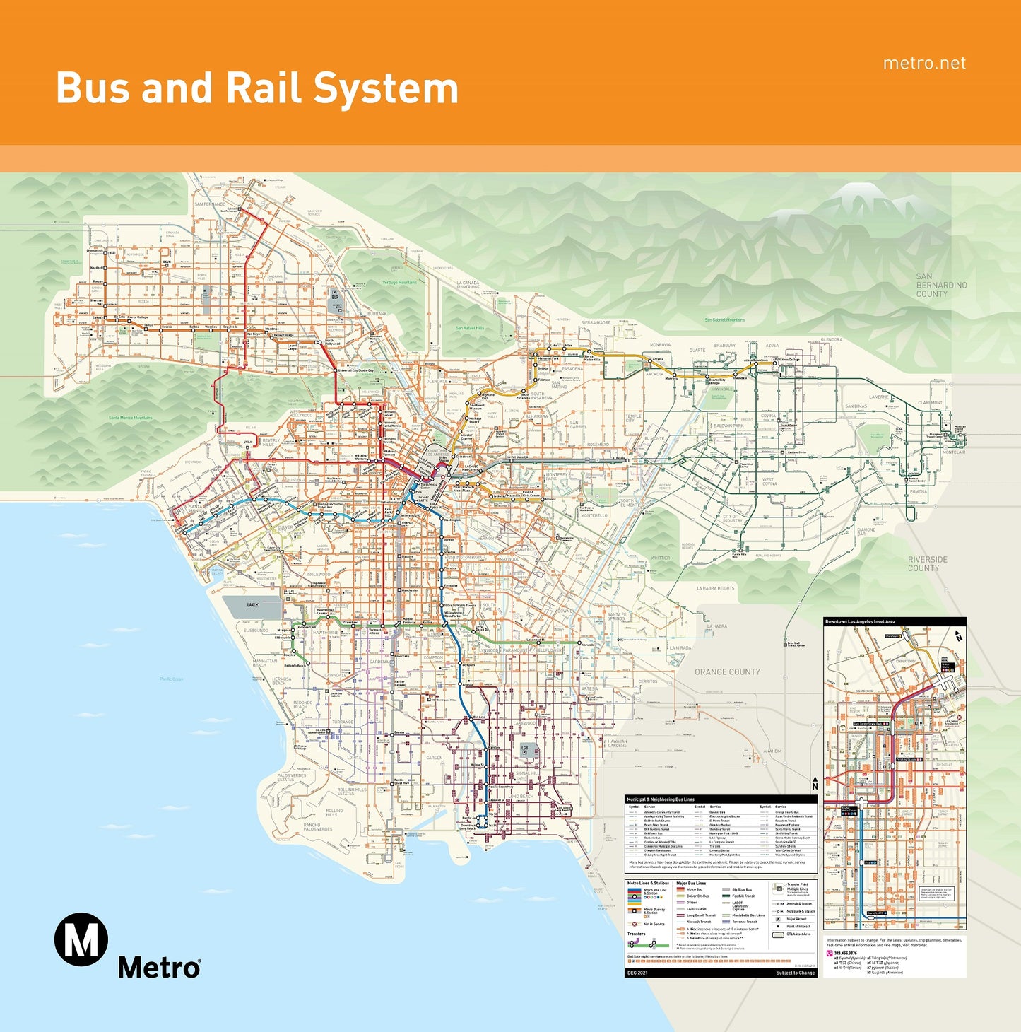 Los Angeles Metro Original Station Map Poster