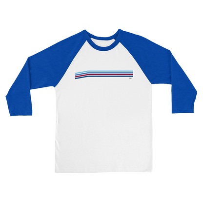 Retro Blue Line Baseball T-Shirt