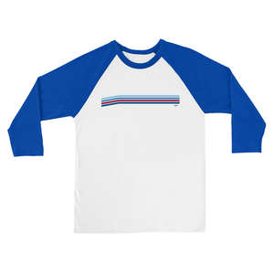 Retro Blue Line Baseball T-Shirt