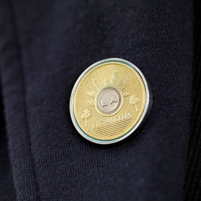 Old-School Transit Token Lapel Pin