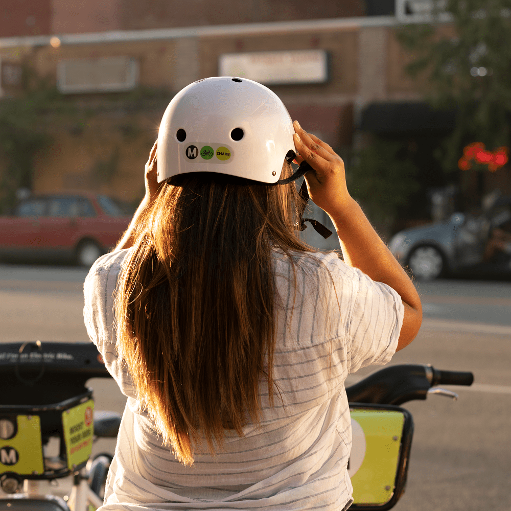 White bike helmet store