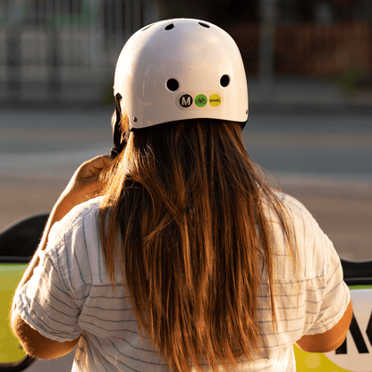White Bike Share Helmet (Reflective Decal)