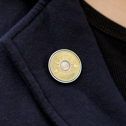 Old-School Transit Token Lapel Pin