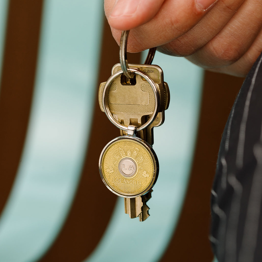 Old-School Transit Token Keychain