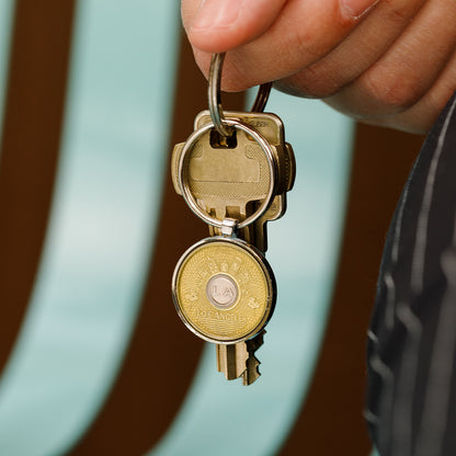 Old-School Transit Token Keychain