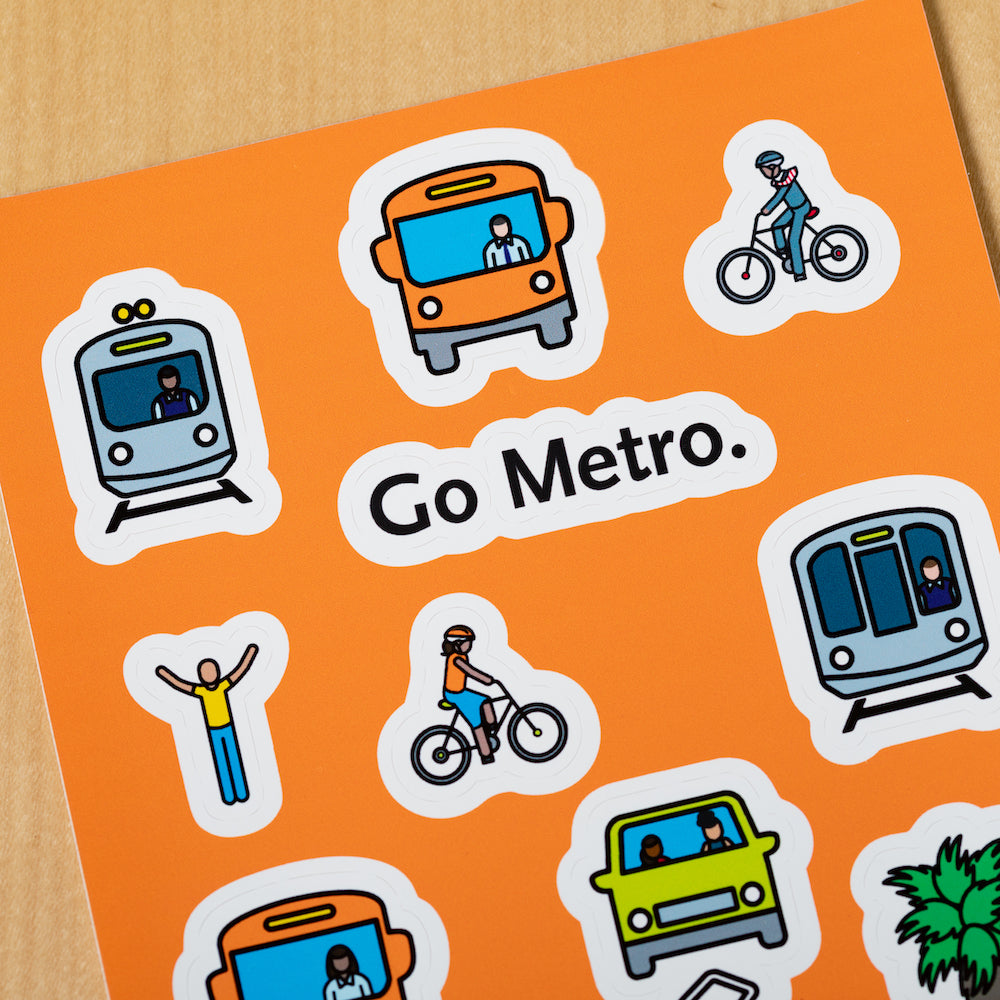 Metro Los Angeles Sticker Sheet - Metro Shop