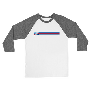 Retro Blue Line Baseball T-Shirt