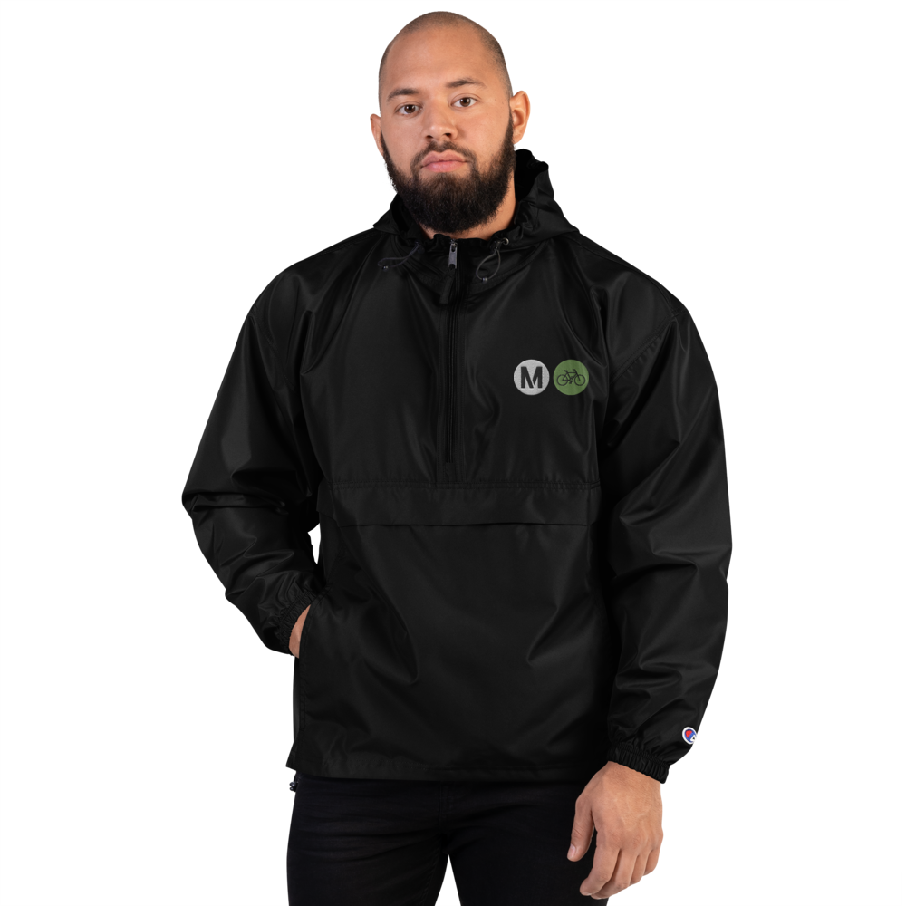 Metro Bike Embroidered Champion Men's Packable Jacket - Metro Shop