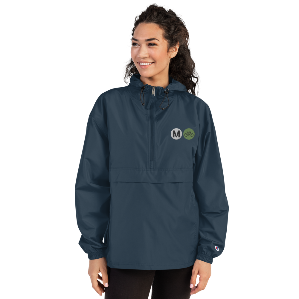 Metro Bike Embroidered Champion Women s Packable Jacket