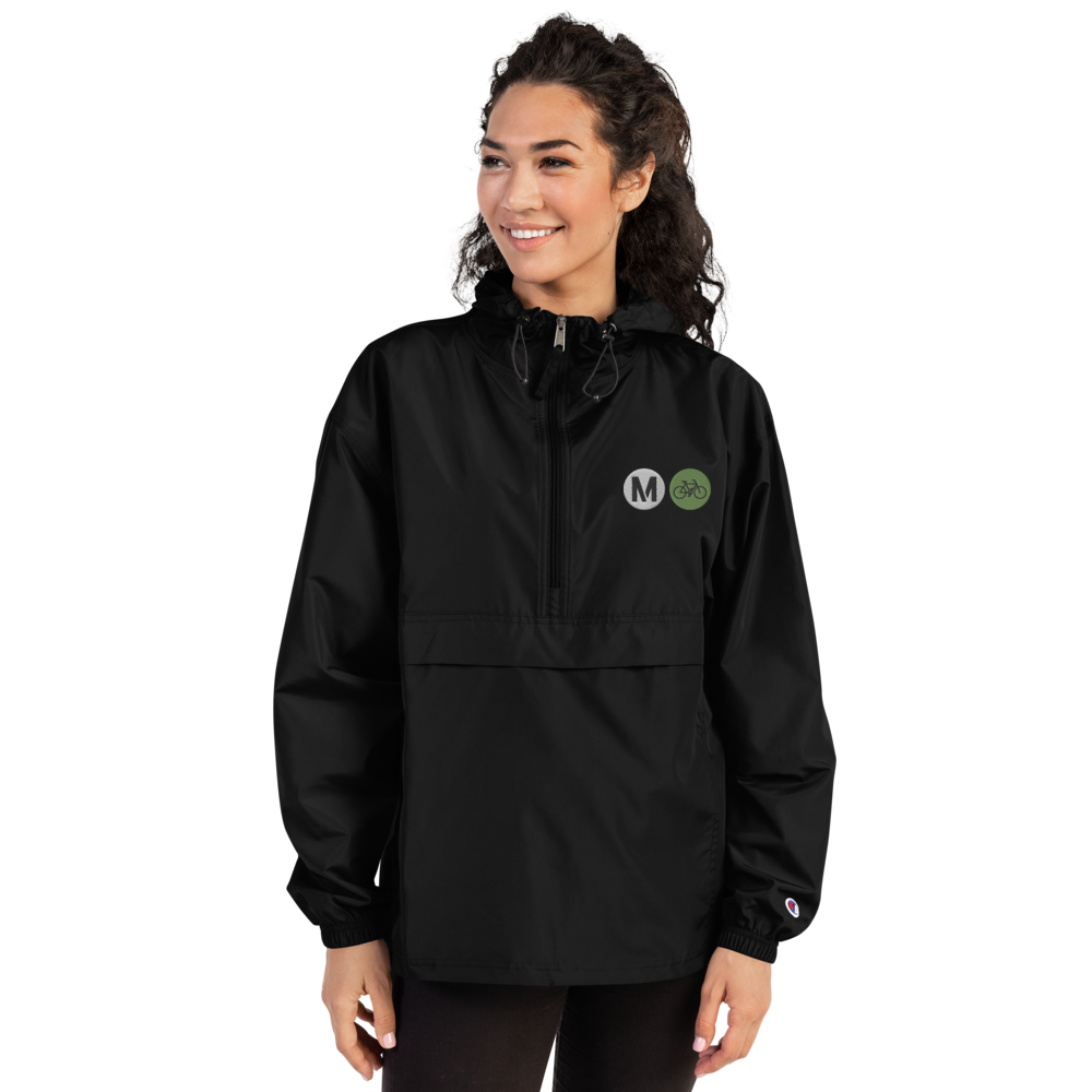 Metro Bike Embroidered Champion Women's Packable Jacket - Metro Shop