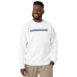 Retro Blue Line Premium Sweatshirt